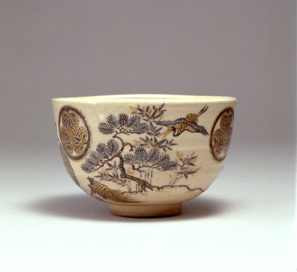 古琳庵 色絵柘榴文 煎茶碗 五客 共箱＆豊増晏正